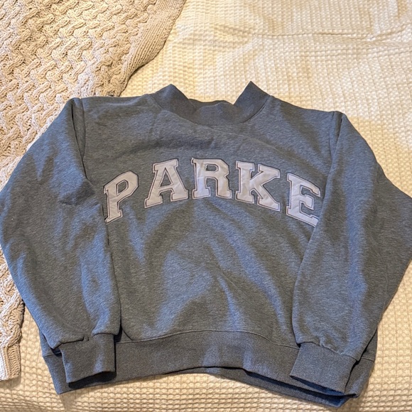 Parke Women's varsity fleece Sweatshirt in stormy - Picture 4 of 8